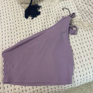 one shoulder crop top